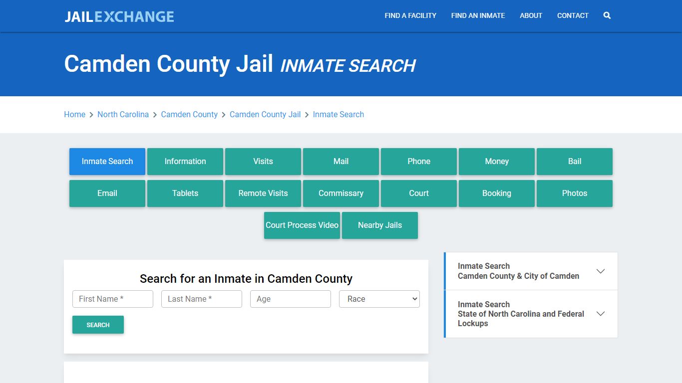 Camden County Jail, NC Inmate Search: Roster & Mugshots